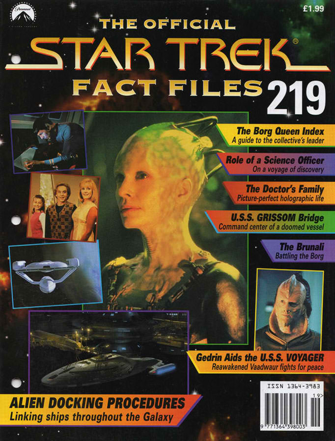 STAR TREK FACT FILES magazine cover Issue 219   