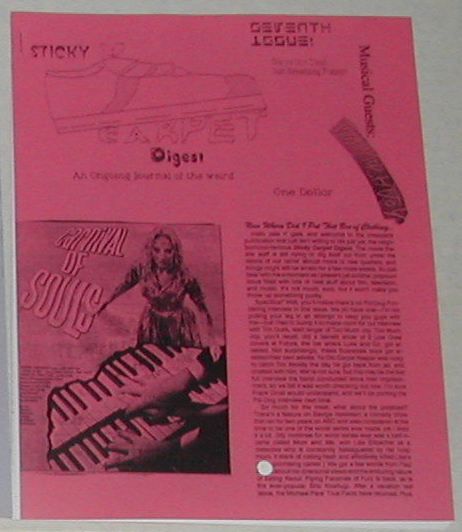STICKY CARPET DIGEST magazine side cover Issue 7  
