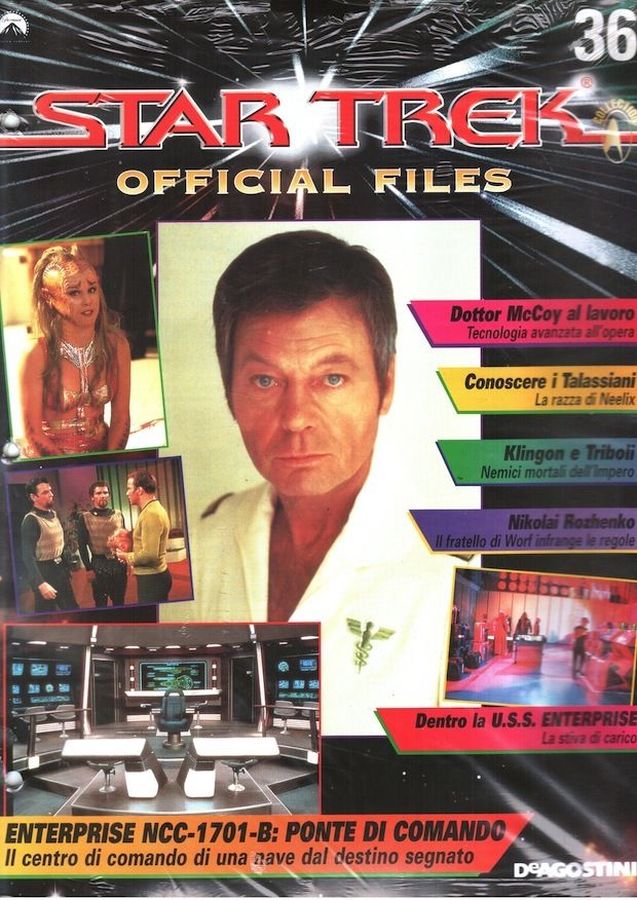 STAR TREK OFFICIAL FILES magazine side cover Issue 36   1999