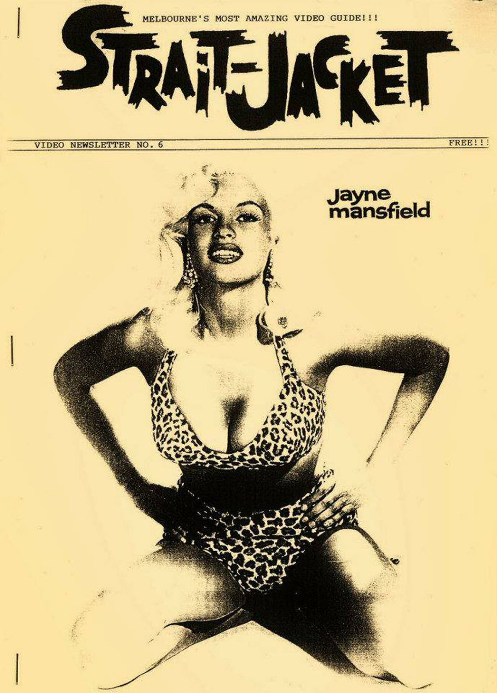 STRAIT-JACKET magazine cover Issue 6   1993