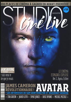 STUDIO CINE LIVE magazine side cover Issue 11 January 2010