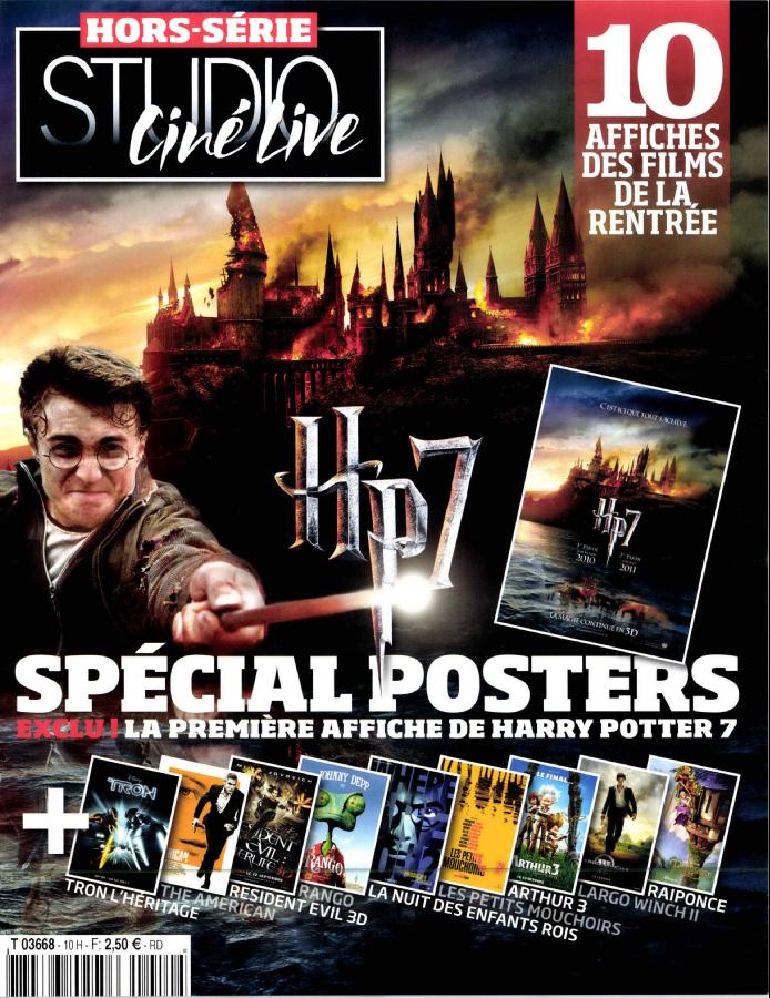 STUDIO CINE LIVE magazine side cover  Special # 10 September 2010