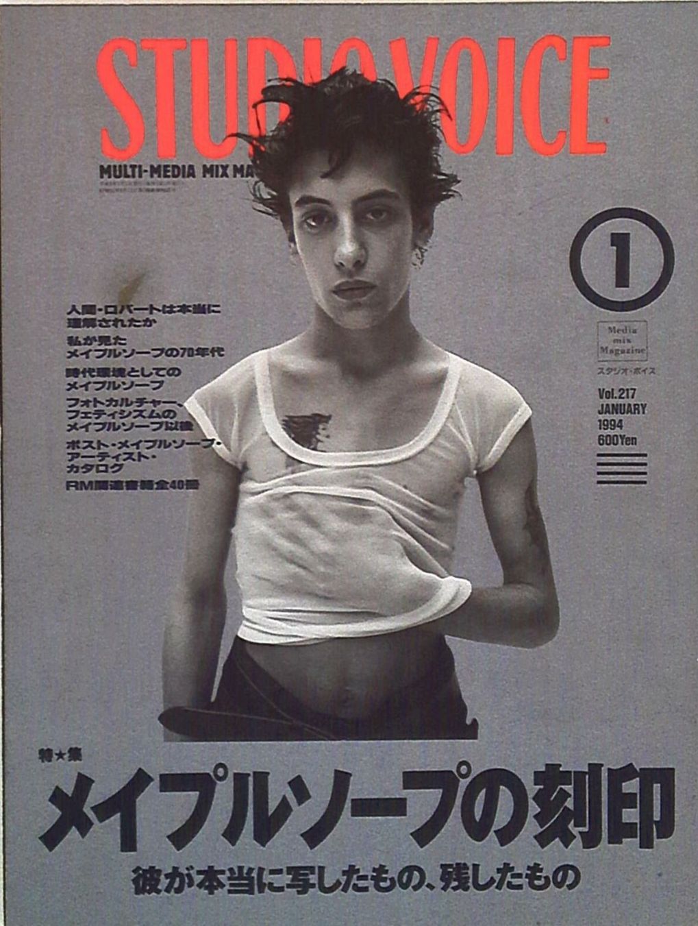 STUDIO VOICE magazine cover Issue 217 January 1994