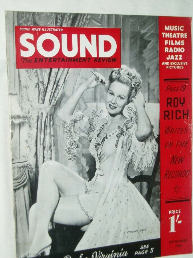 SOUND (UK) magazine side cover  November 1946