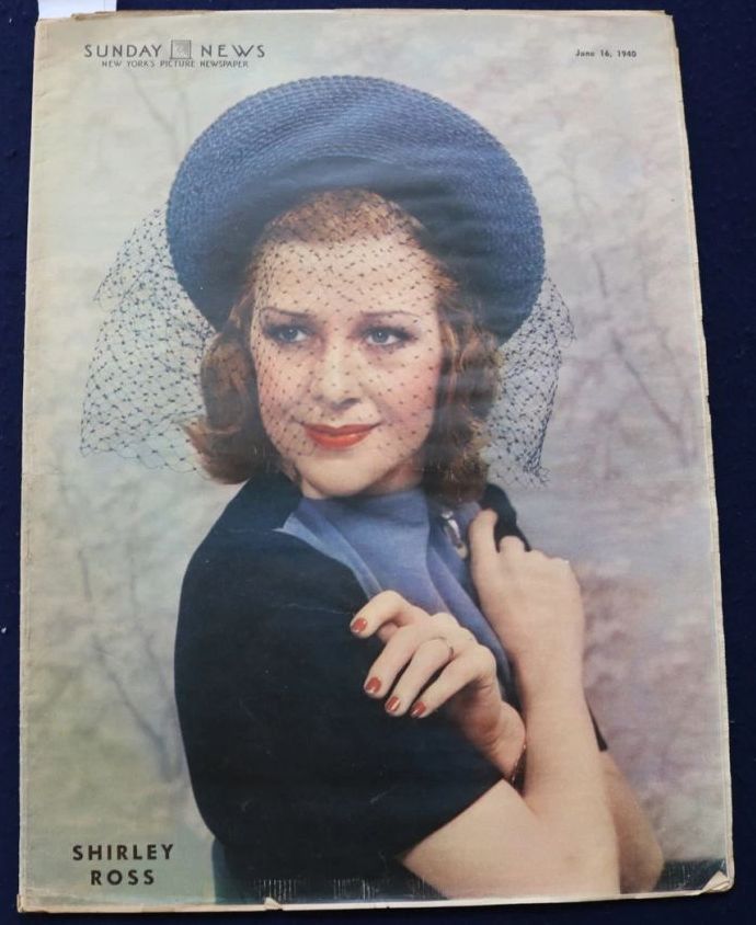 SUNDAY NEWS magazine side cover 16 June 1940