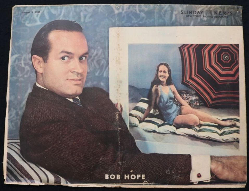 SUNDAY NEWS magazine side cover 8 August 1943