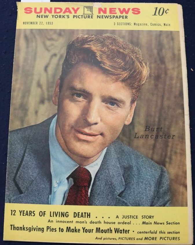 SUNDAY NEWS magazine side cover 22 November 1953