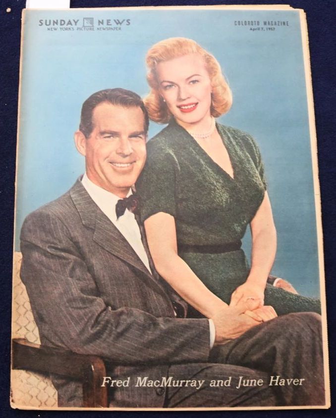 SUNDAY NEWS magazine side cover 7 April 1957