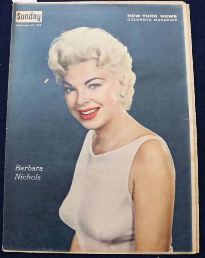SUNDAY NEWS magazine side cover 15 September 1957