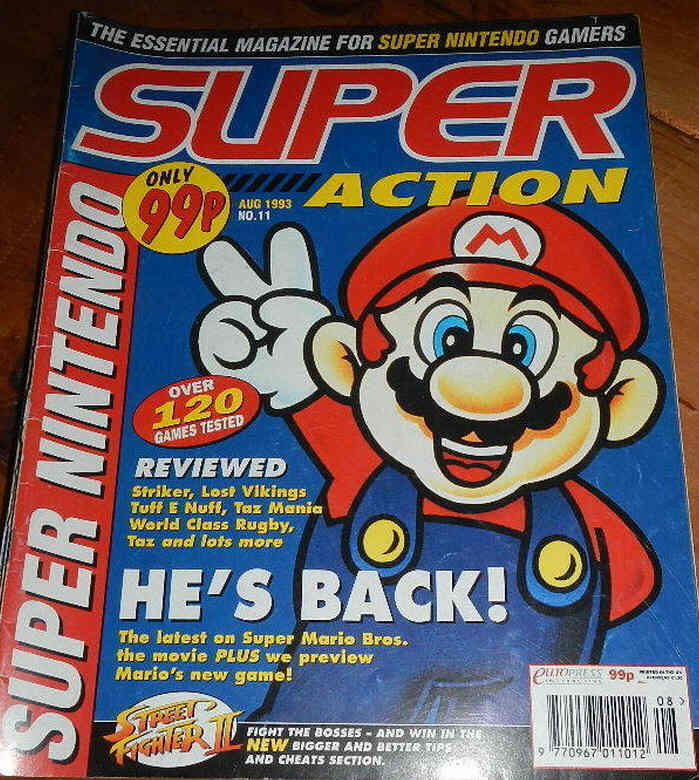 SUPER ACTION magazine side cover Issue 11  August 1993