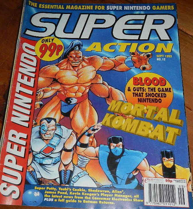 SUPER ACTION magazine side cover Issue 12  September 1993