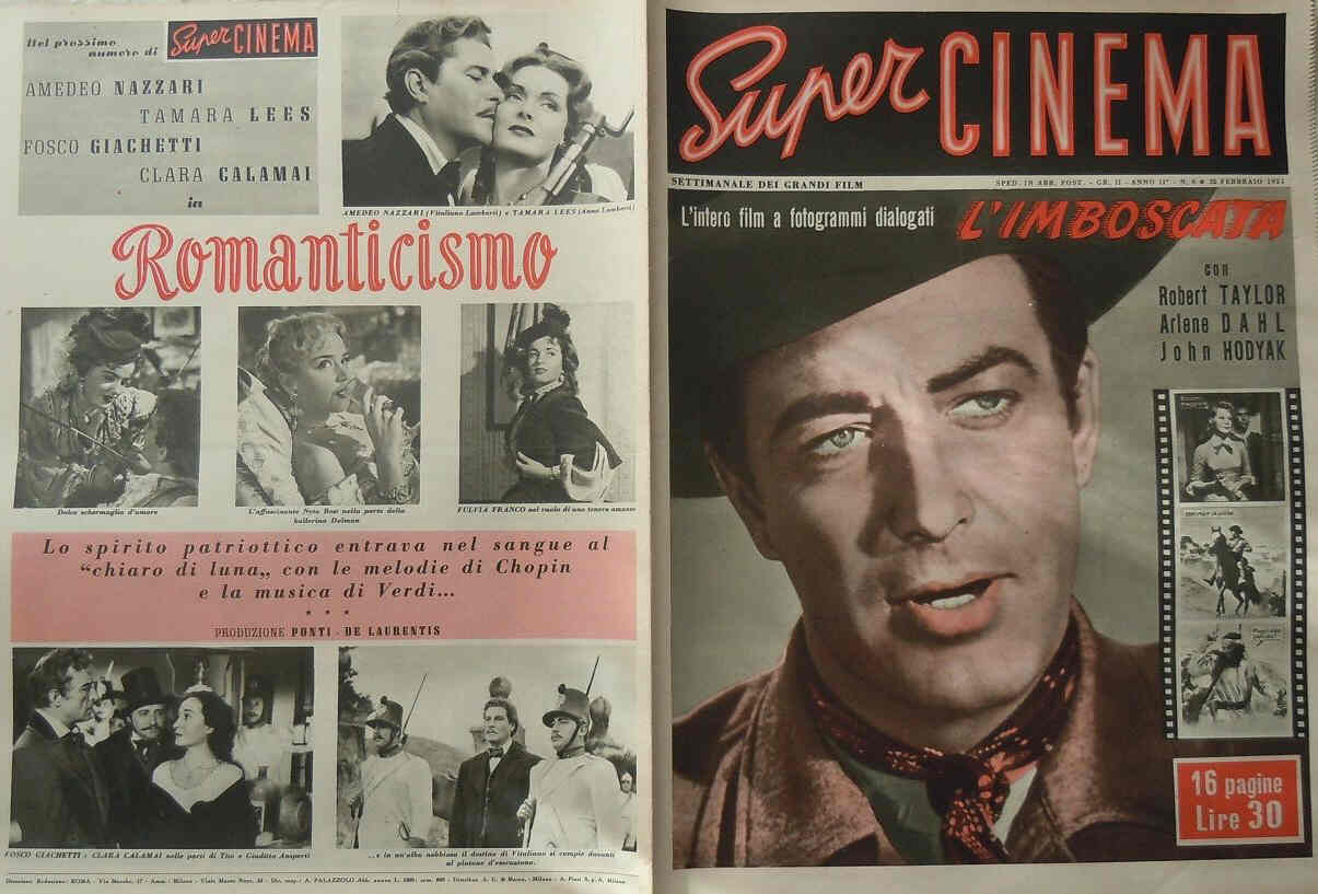 SUPER CINEMA magazine side cover Issue 6 25 February 1951