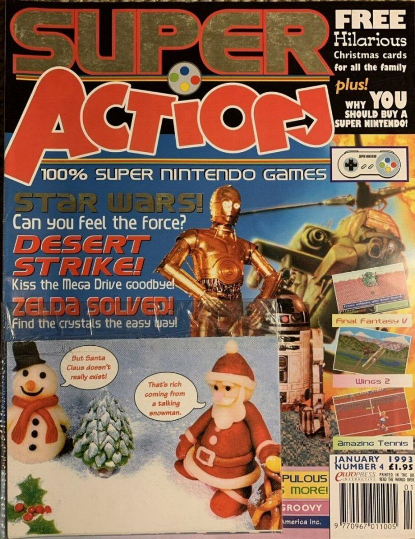 SUPER ACTION magazine side cover Issue 4  January 1993