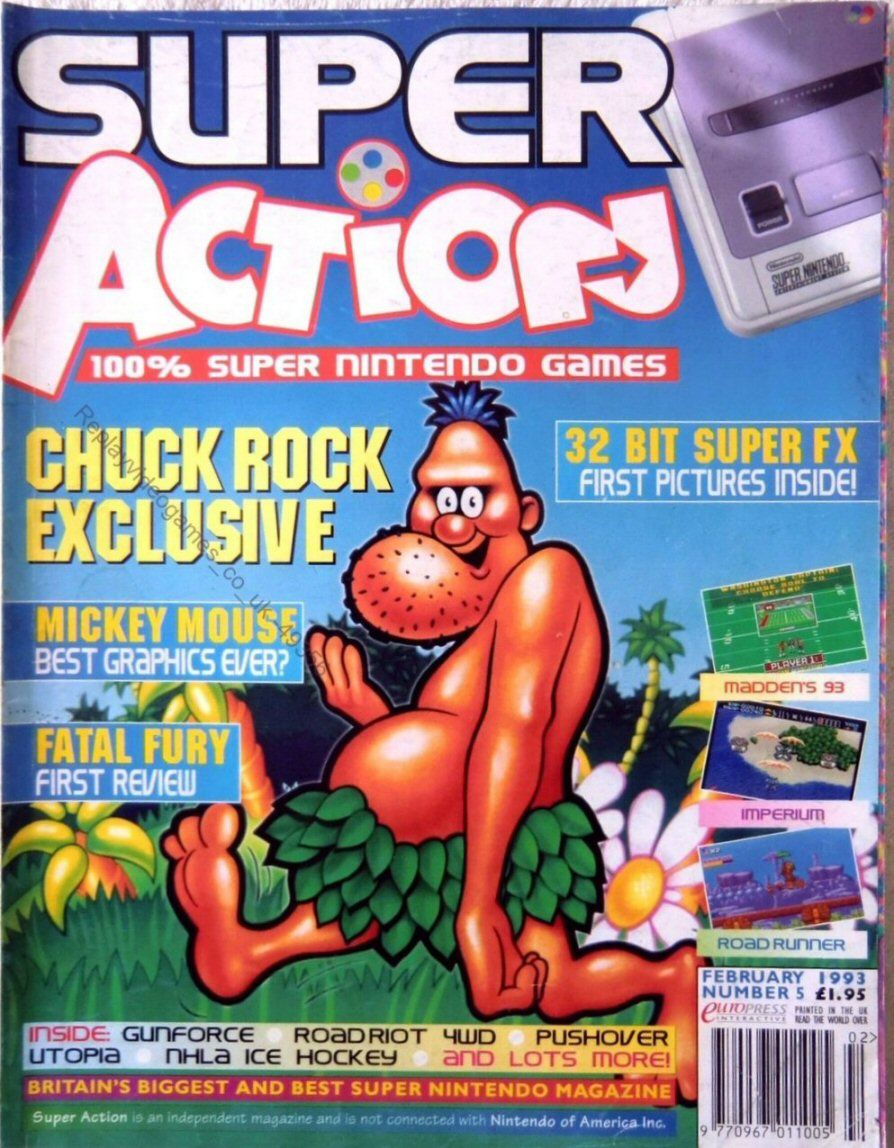 SUPER ACTION magazine side cover Issue 5  February 1993