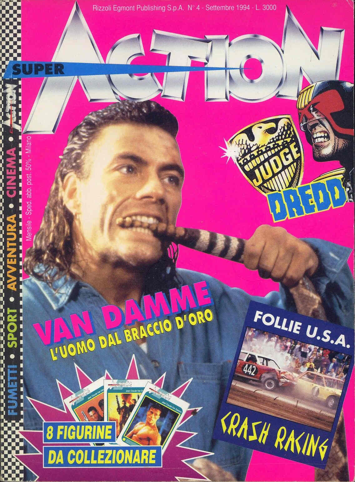 SUPER ACTION (IT) magazine side cover Issue 4  September 1994
