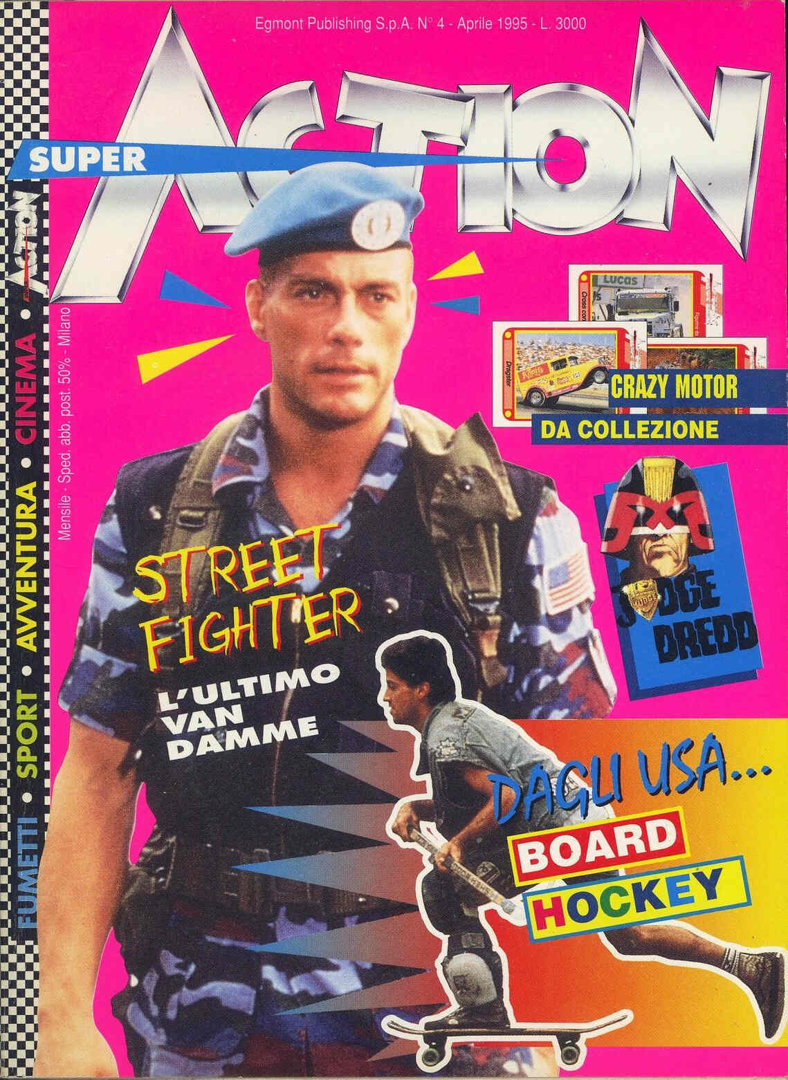SUPER ACTION (IT) magazine side cover Issue 4  April 1995