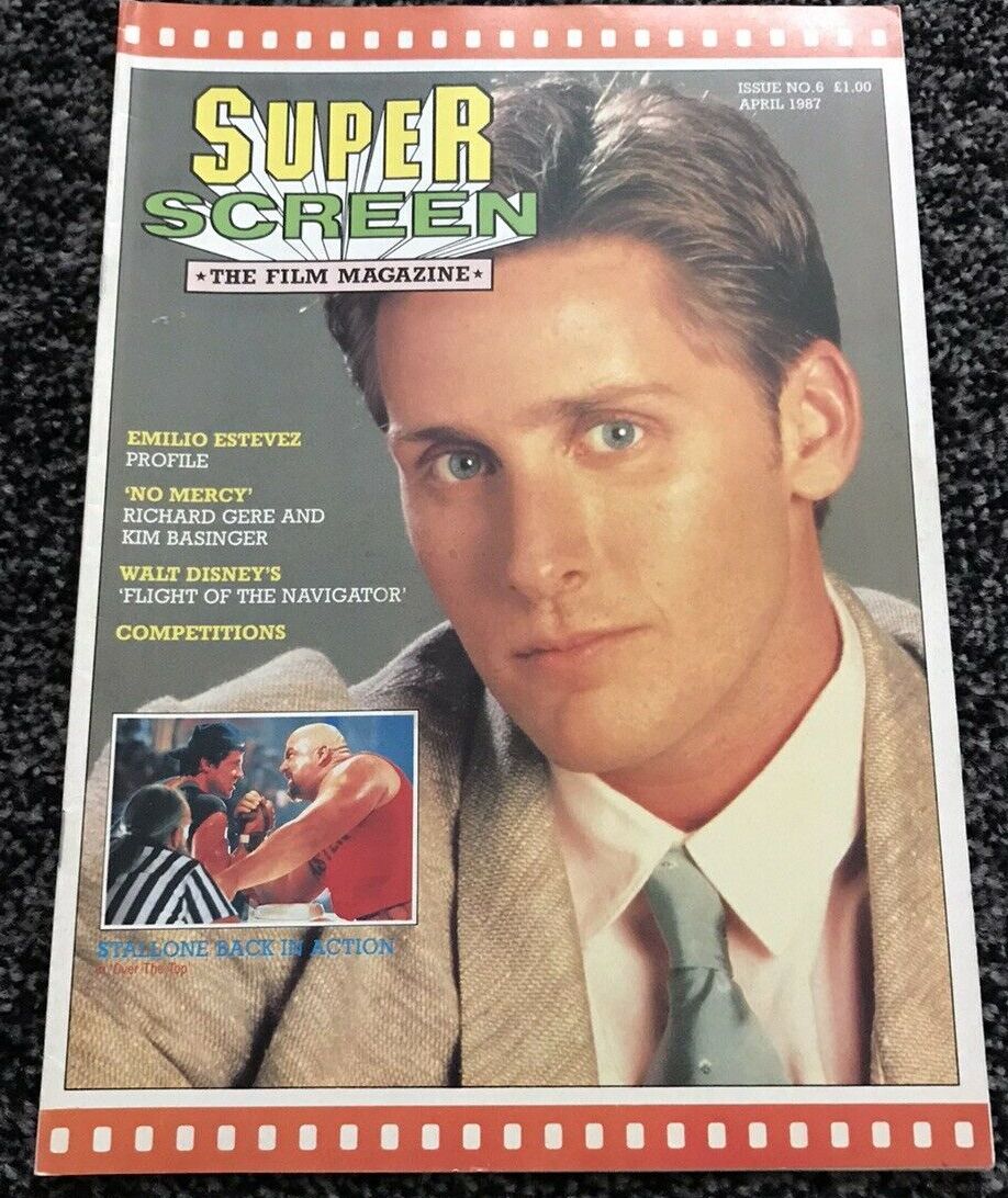 SUPER SCREEN magazine side cover Issue 6  April 1987