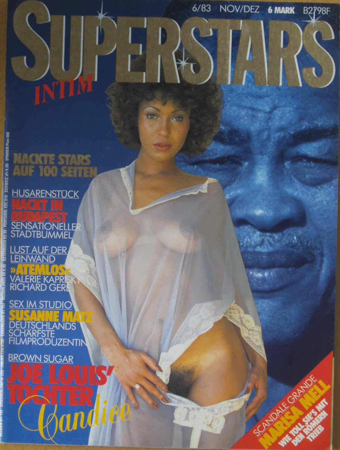 SUPERSTARS INTIM magazine side cover November/December 1983