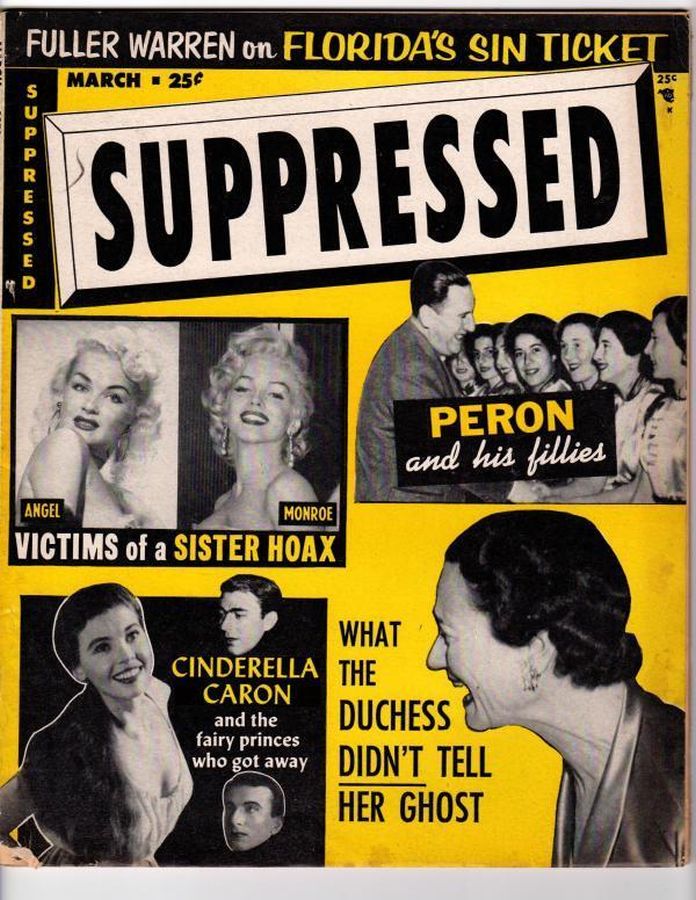 SUPPRESSED magazine side cover  March 1956