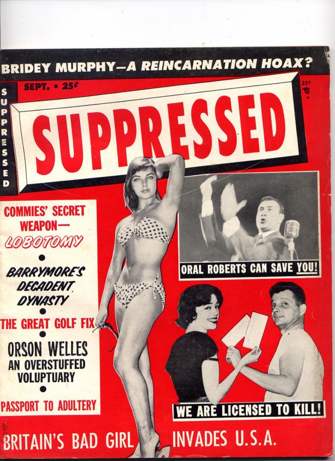 SUPPRESSED magazine side cover  September 1956