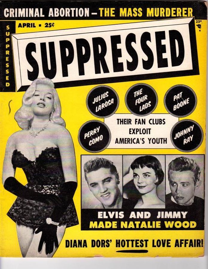 SUPPRESSED magazine side cover  April 1957