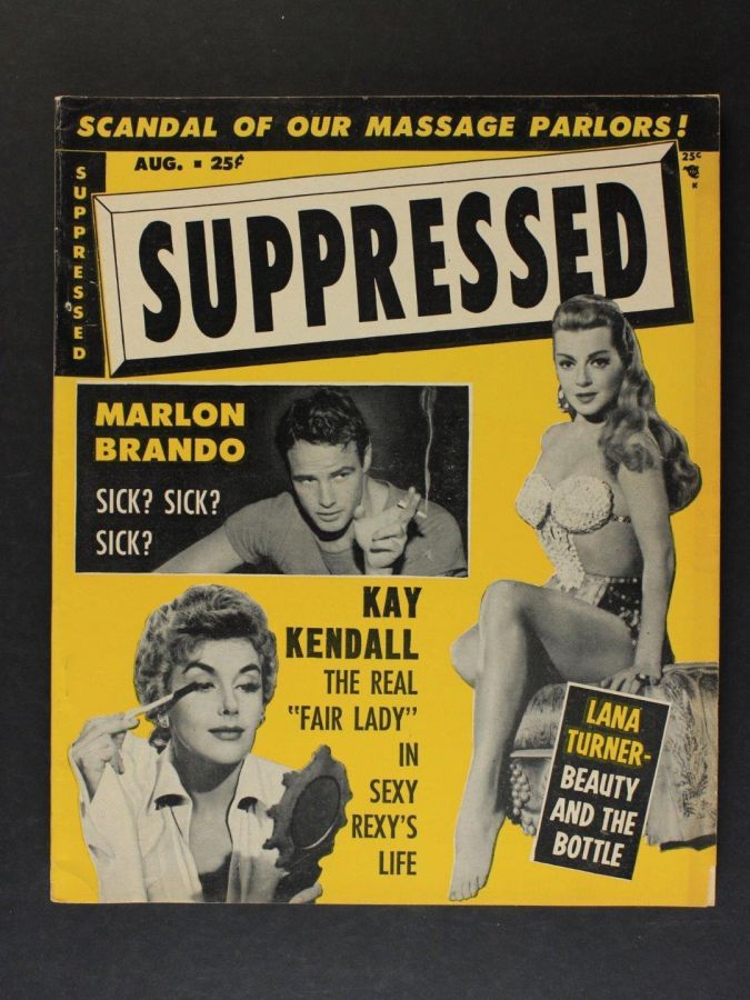 SUPPRESSED magazine side cover August 1957