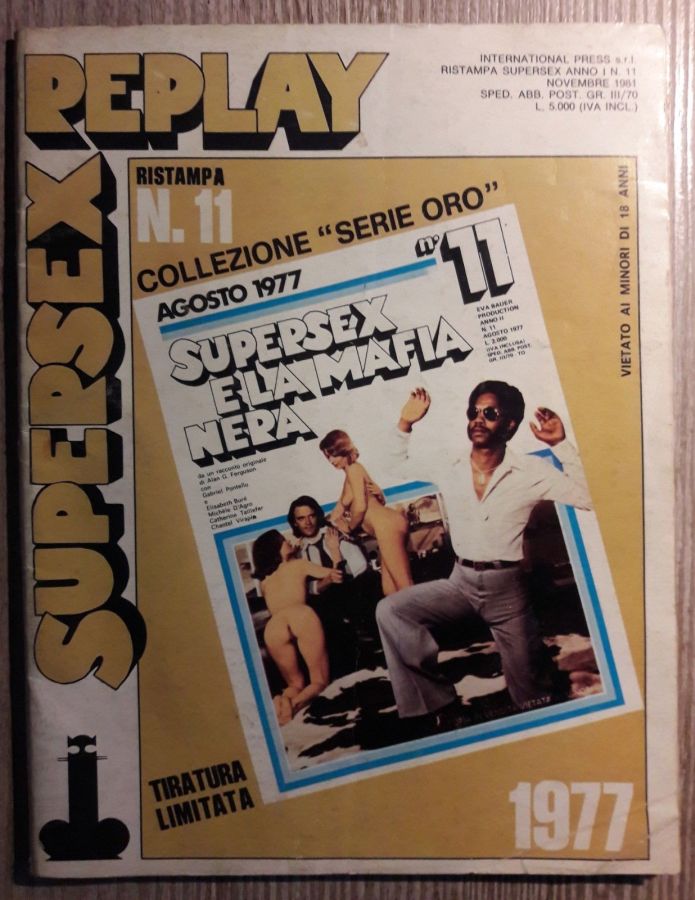 SUPERSEX REPLAY magazine side cover Issue 11  November 1981