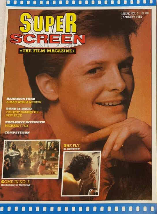 SUPER SCREEN magazine side cover Issue 3  January 1987