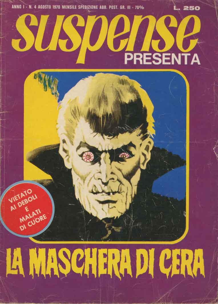 SUSPENSE magazine side cover Issue 4 August 1970