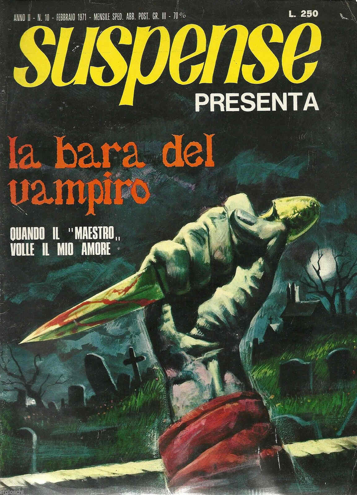 SUSPENSE magazine side cover Issue 10 February 1971