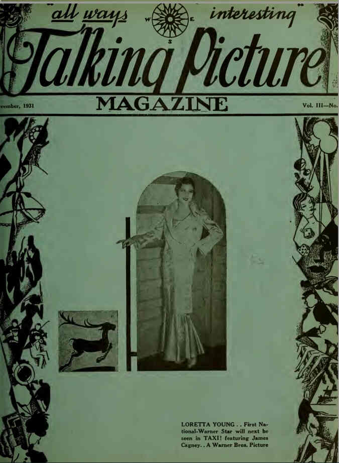 TALKING PICTURE MAGAZINE magazine side cover November 1931