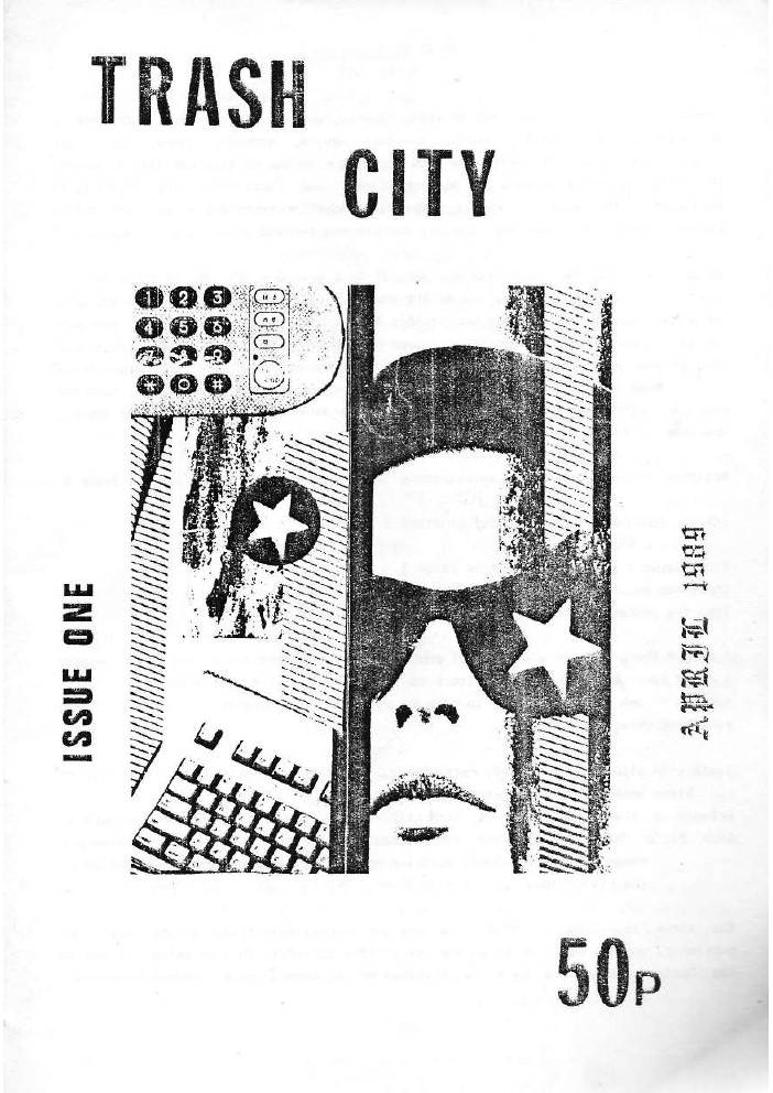 TRASH CITY magazine cover Issue 1 April 1989