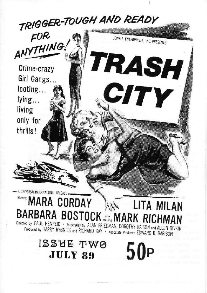 TRASH CITY magazine cover Issue 2 July 1989