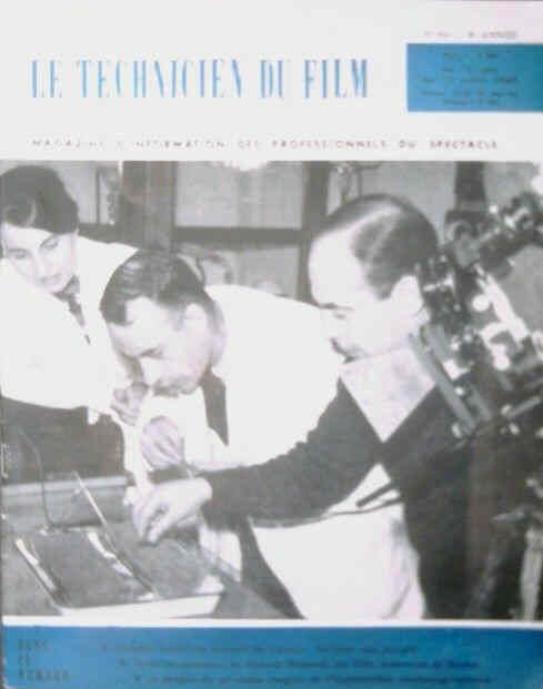 TECHNICIEN DU FILM magazine cover Issue 84  1962