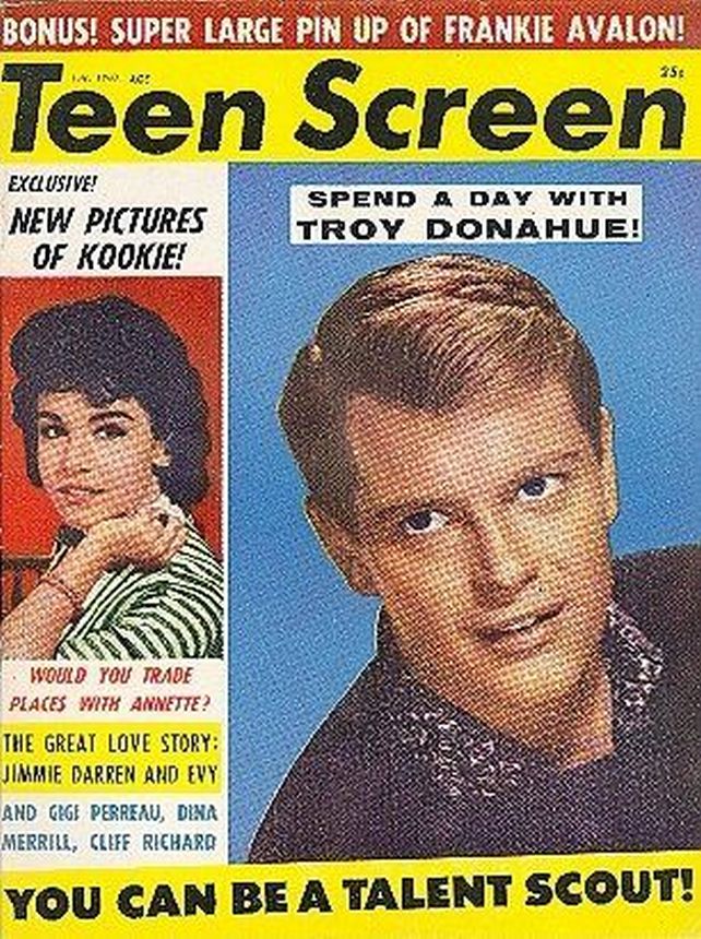 TEEN SCREEN magazine side cover July 1960