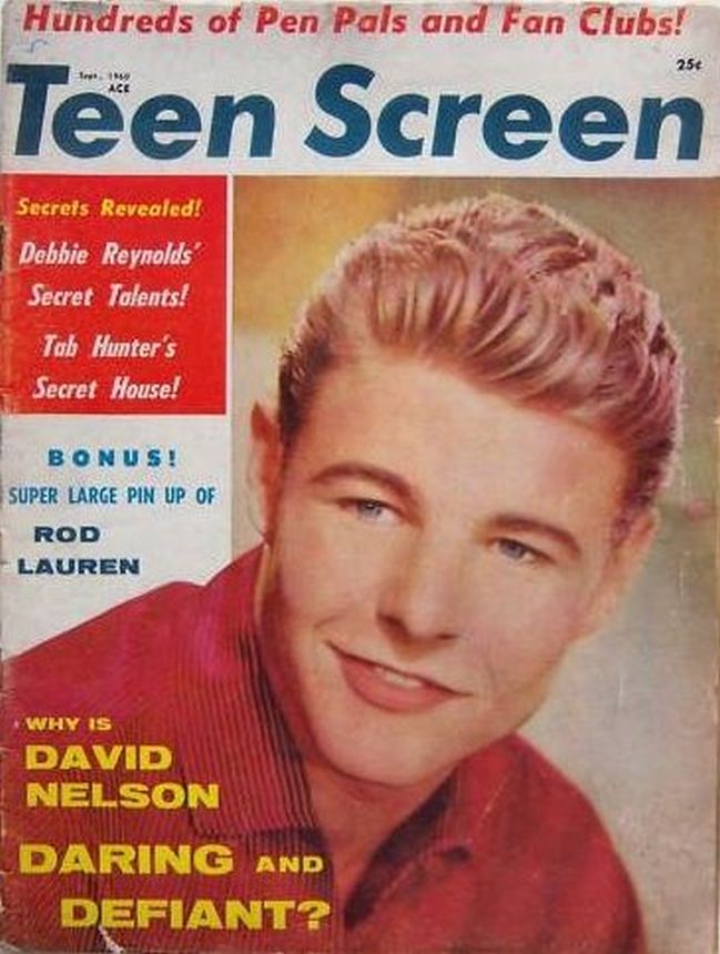TEEN SCREEN magazine side cover September 1960