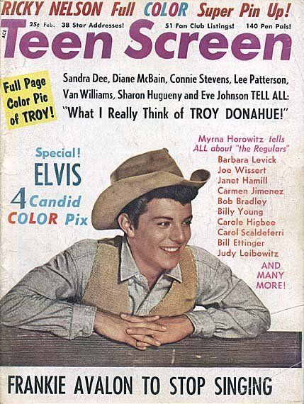 TEEN SCREEN magazine side cover February 1961