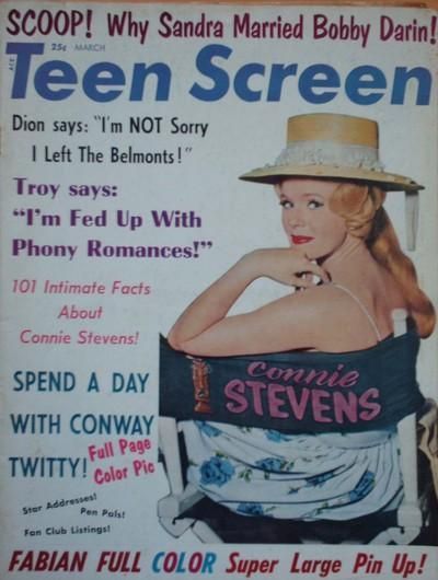 TEEN SCREEN magazine side cover March 1961