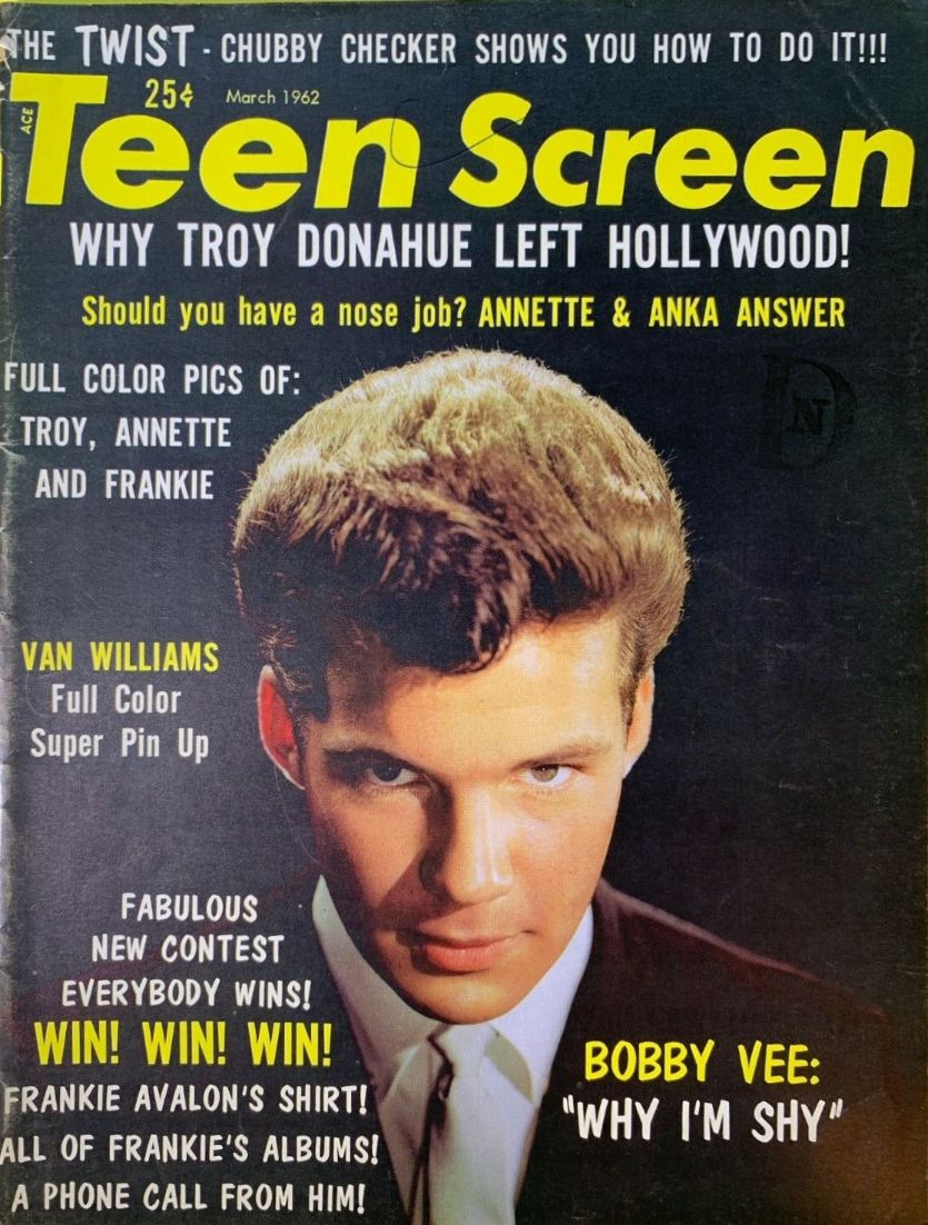TEEN SCREEN magazine side cover  Vol 3 # 2 March 1962