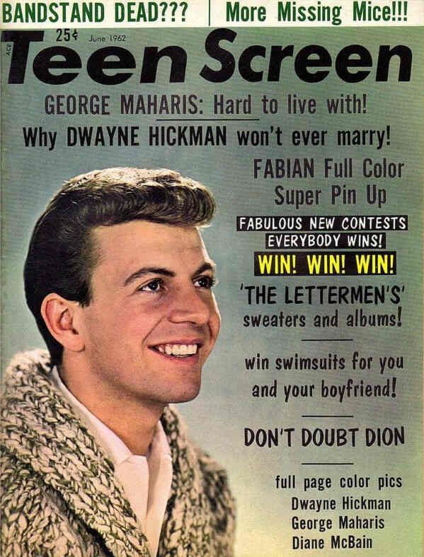 TEEN SCREEN magazine side cover  Vol 3 # 4 June 1962