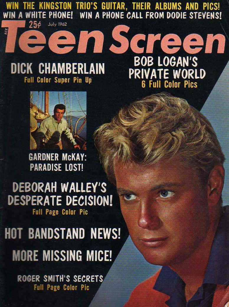 TEEN SCREEN magazine side cover  Vol 3 # 5 July 1962
