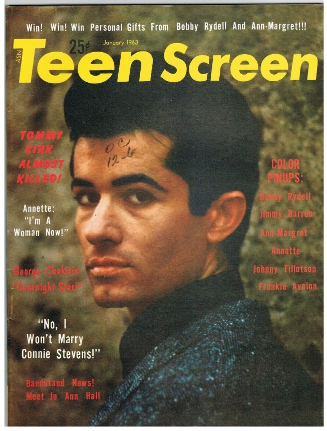 TEEN SCREEN magazine side cover January 1963