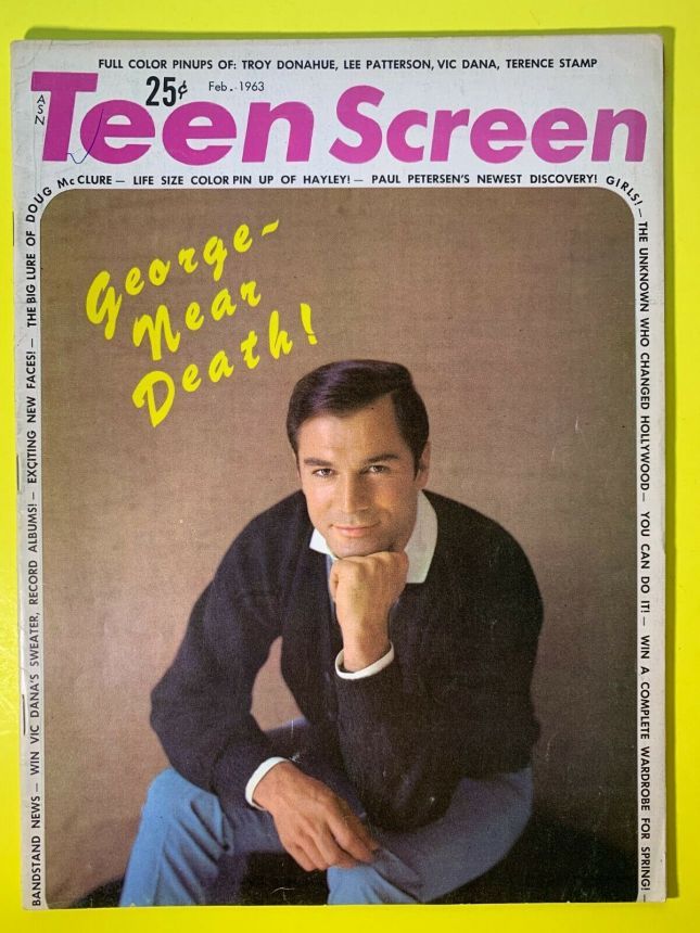 TEEN SCREEN magazine side cover  Vol 4 # 2 February 1963