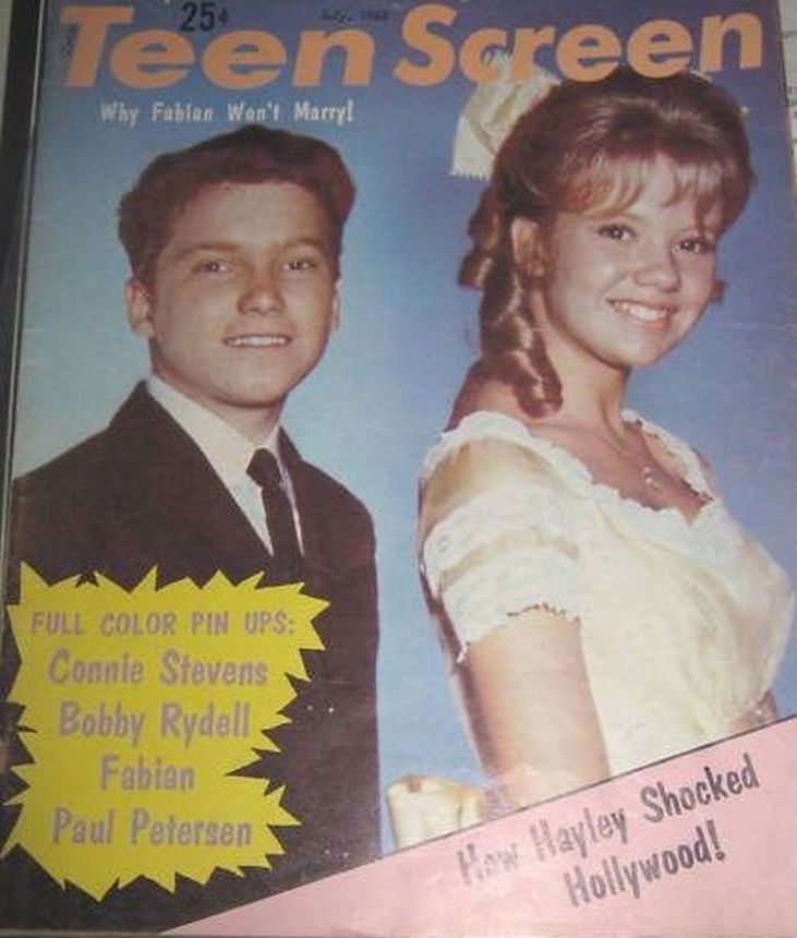 TEEN SCREEN magazine side cover July 1963