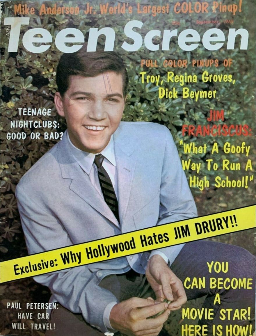 TEEN SCREEN magazine side cover  Vol 4 # 9 September 1963