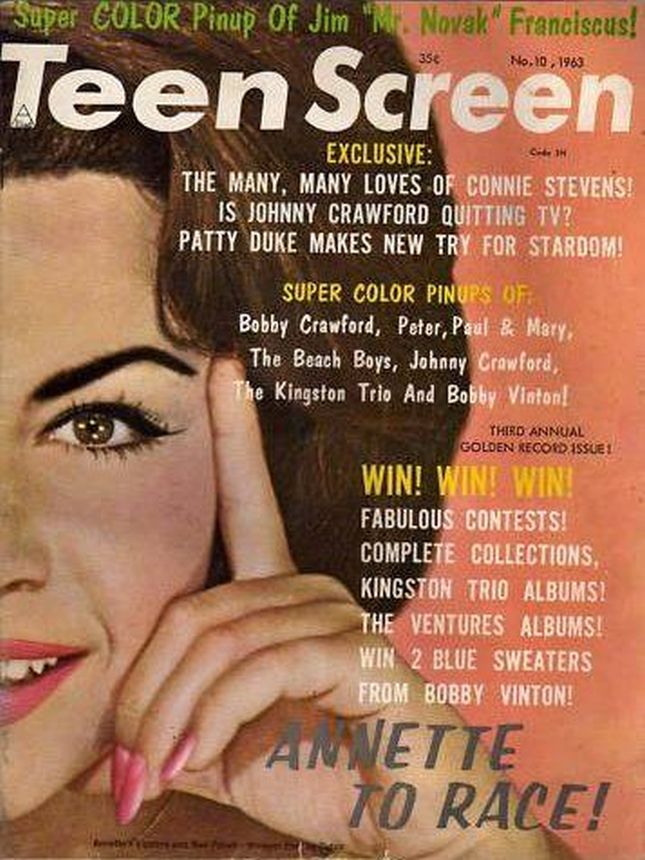 TEEN SCREEN magazine side cover November 1963