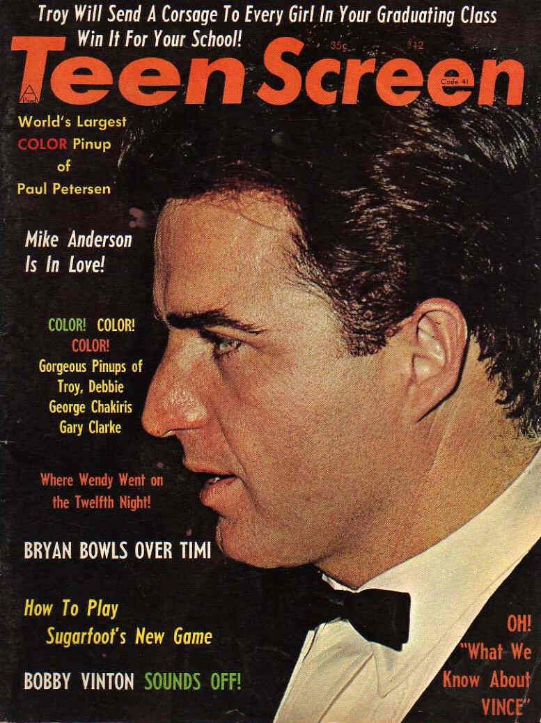 TEEN SCREEN magazine side cover January 1964