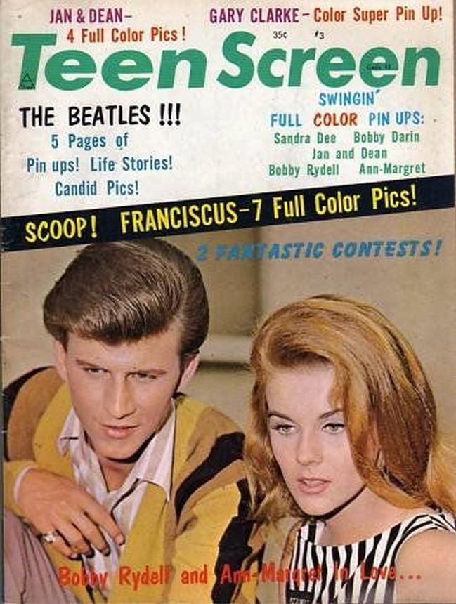 TEEN SCREEN magazine side cover March 1964