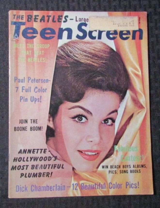 TEEN SCREEN magazine side cover April 1964