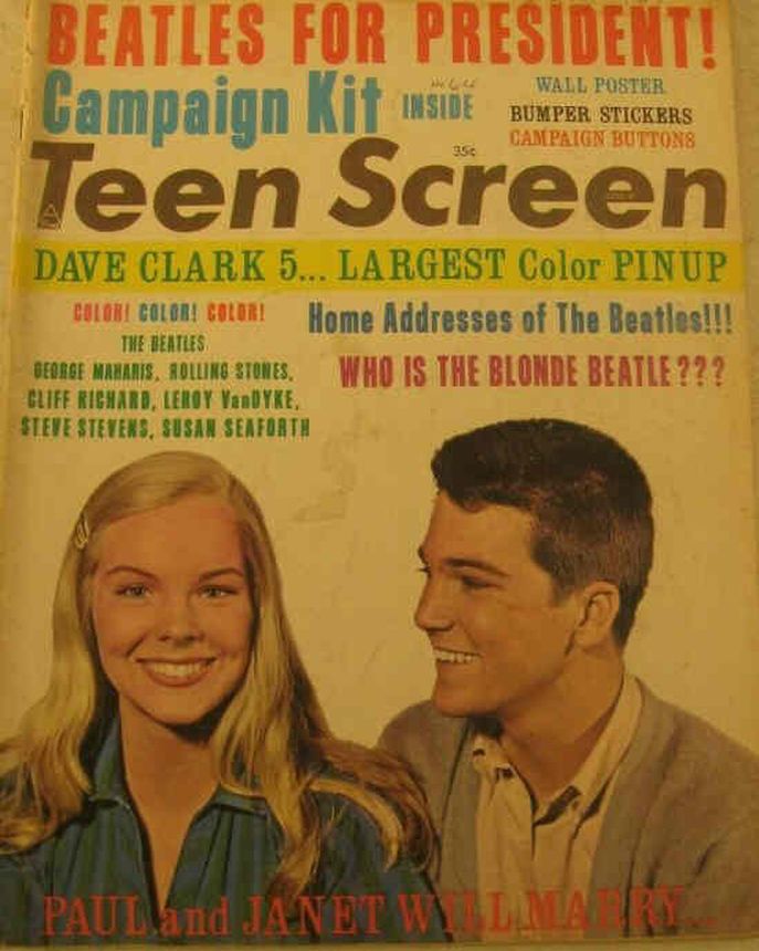 TEEN SCREEN magazine side cover July 1964